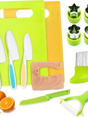 13 Pieces Toddler Knife Set Kids Montessori Set Real Cooking SAFE Kitchen Tools